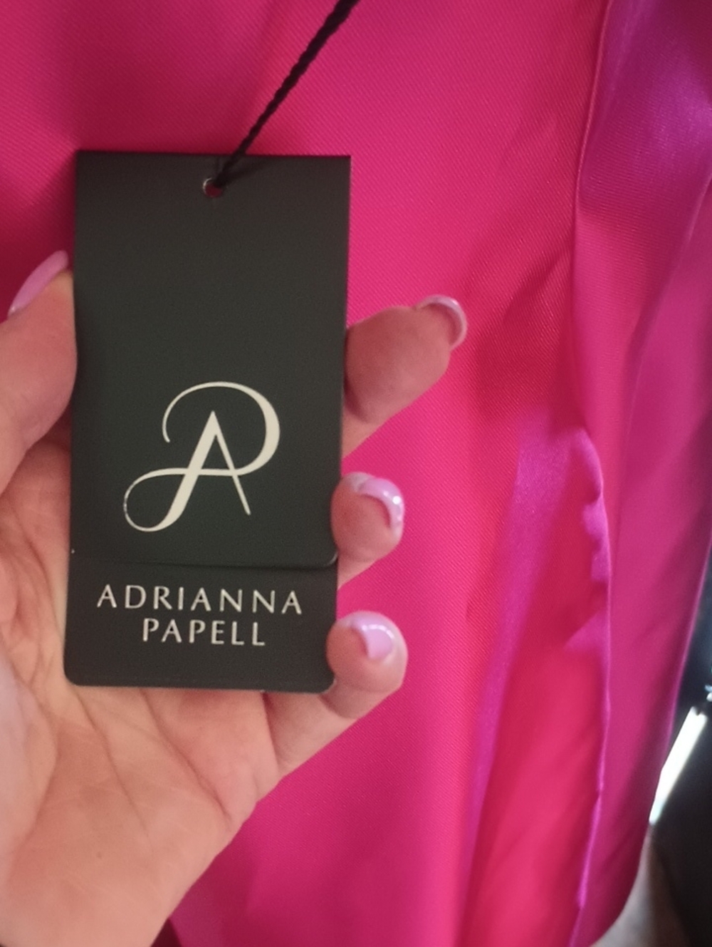 Adrianna Papell Hot Pink Sleeveless Midi Dress - Picture 2 of 5